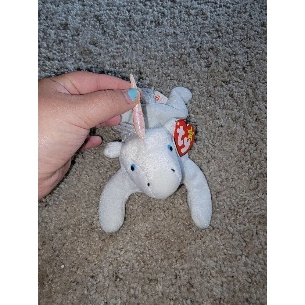 Original TY Beanie Baby 1994 MYSTIC White Unicorn Plush Toy with Tag